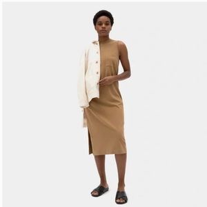 Everlane tan midi dress